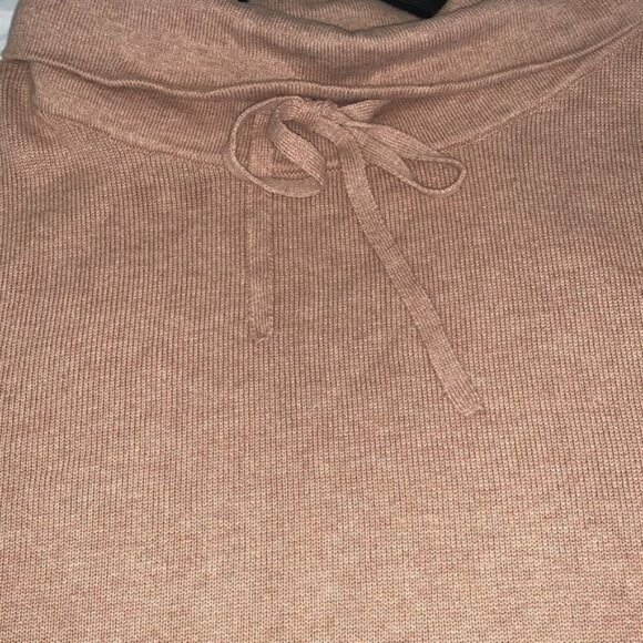 Loft Outlet Womens Cowl Neck Sweater Large 100% Cotton Beige Machine Washable Fa - Picture 6 of 11